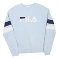 FILA Mens Light Blue & Navy Blue & White Sweatshirt Crew Neck S Fila Logo