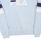 FILA Mens Light Blue & Navy Blue & White Sweatshirt Crew Neck S Fila Logo
