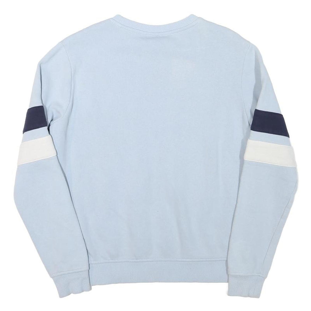 FILA Mens Light Blue & Navy Blue & White Sweatshirt Crew Neck S Fila Logo