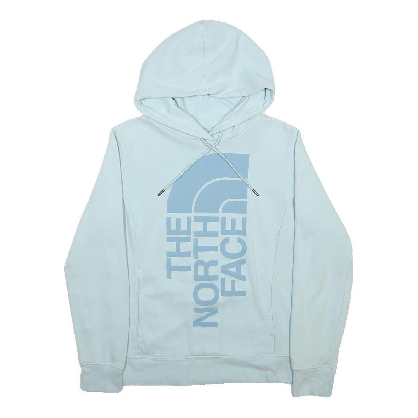 THE NORTH FACE Womens Blue Hoodie S Cotton Blend Pullover Casual Lightweight