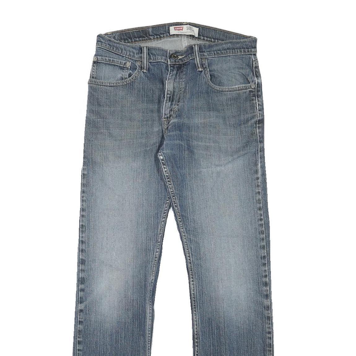LEVI'S 505 Mens Jeans Blue Regular Straight Denim Medium W30 L31 Classic Cotton