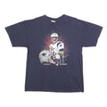NFL Mens Navy Blue Tom Brady Graphic T-Shirt L Short Sleeve Crew Neck