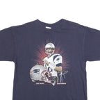 NFL Mens Navy Blue Tom Brady Graphic T-Shirt L Short Sleeve Crew Neck