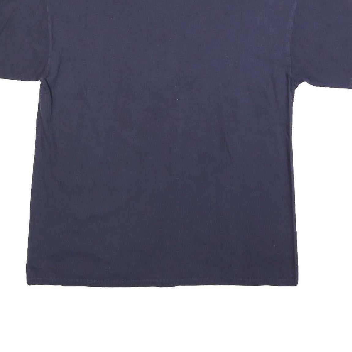 NFL Mens Navy Blue Tom Brady Graphic T-Shirt L Short Sleeve Crew Neck