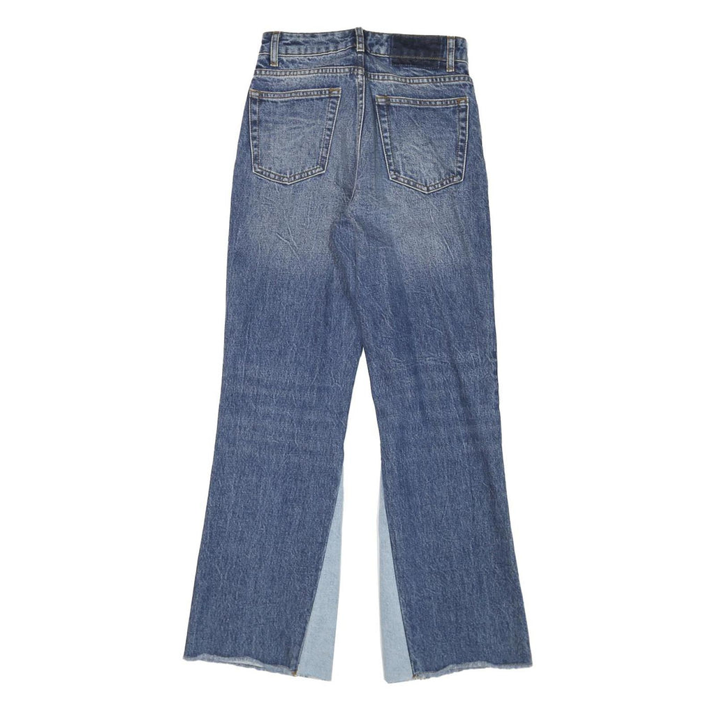 SANDRO Womens Relaxed Jeans Blue Denim Cotton Blend W24 L28 Patch Detail