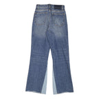 SANDRO Womens Relaxed Jeans Blue Denim Cotton Blend W24 L28 Patch Detail