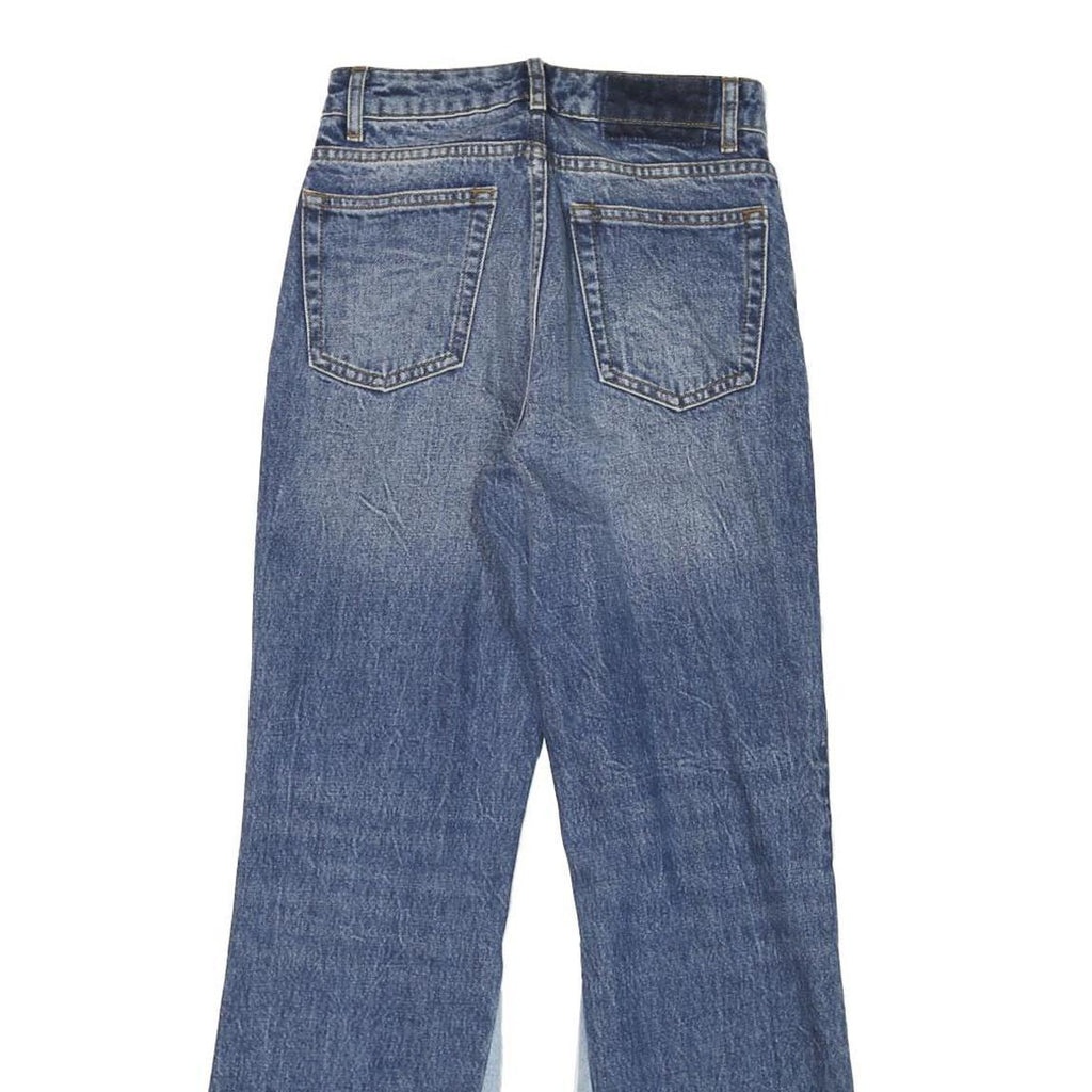 SANDRO Womens Relaxed Jeans Blue Denim Cotton Blend W24 L28 Patch Detail