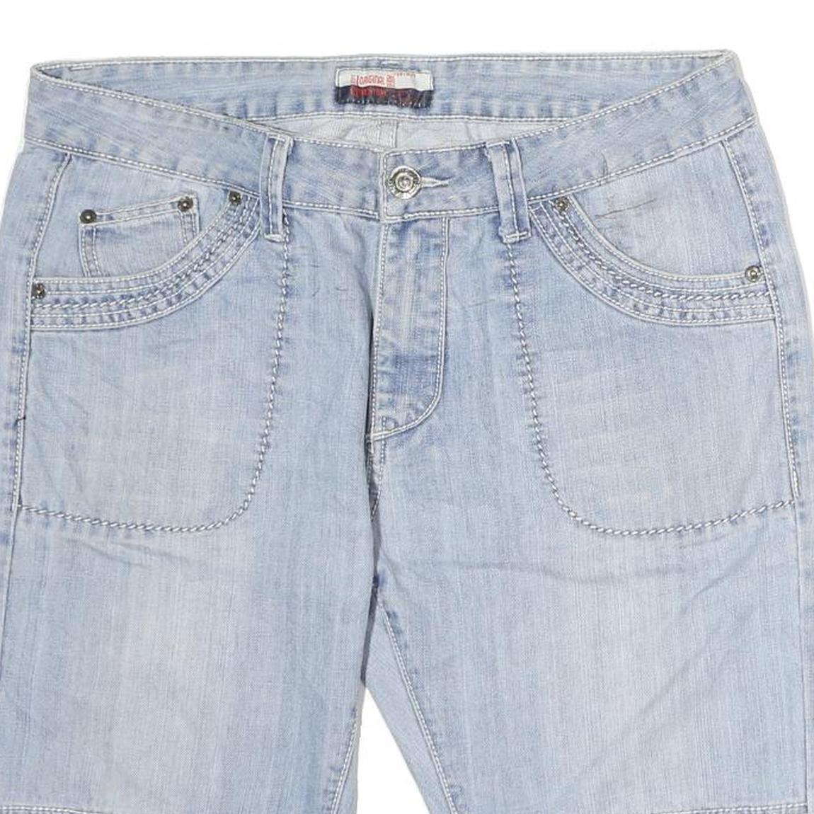 TALK TWO Mens Shorts Blue Casual Plain M W36 Slim Fit Cotton Summer