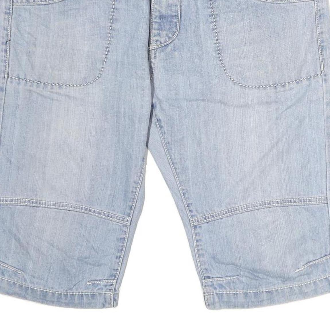 TALK TWO Mens Shorts Blue Casual Plain M W36 Slim Fit Cotton Summer