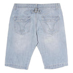 TALK TWO Mens Shorts Blue Casual Plain M W36 Slim Fit Cotton Summer