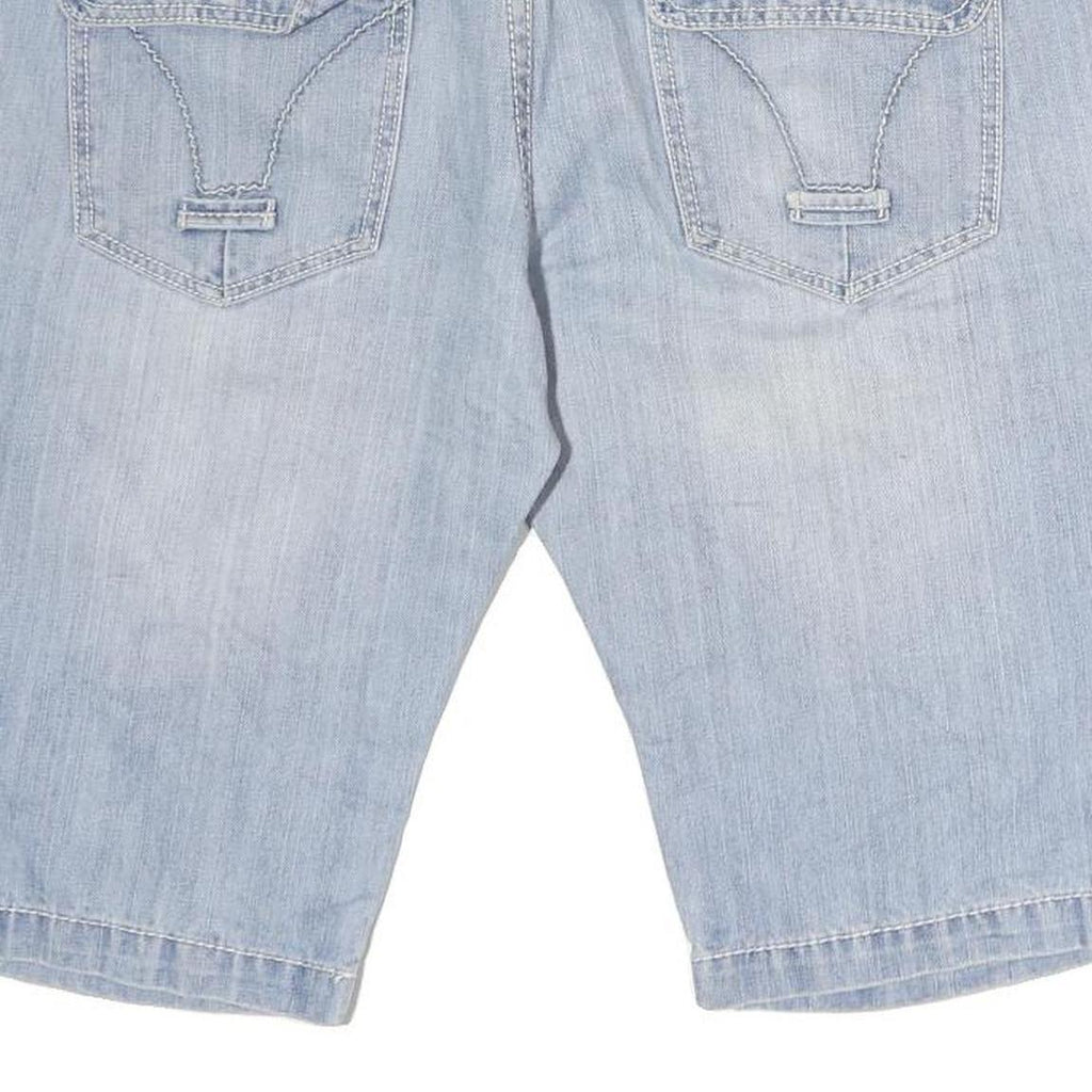 TALK TWO Mens Shorts Blue Casual Plain M W36 Slim Fit Cotton Summer