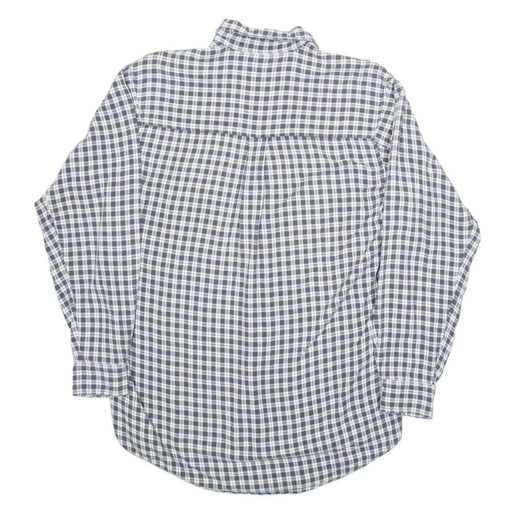 HAPPY LIFE Mens Shirt Black Check Long Sleeve S