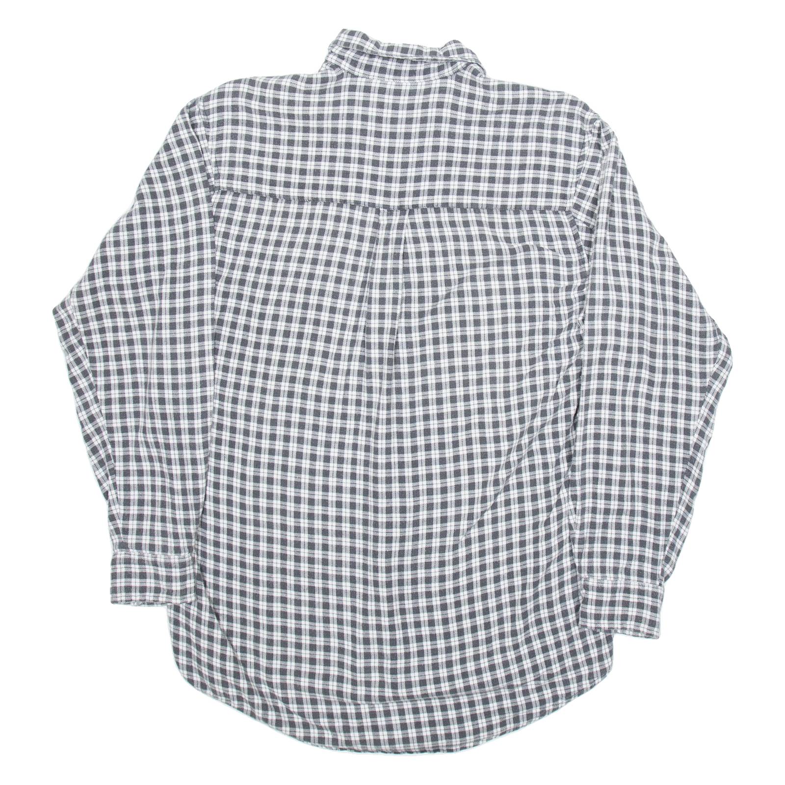 HAPPY LIFE Mens Shirt Black Check Long Sleeve S