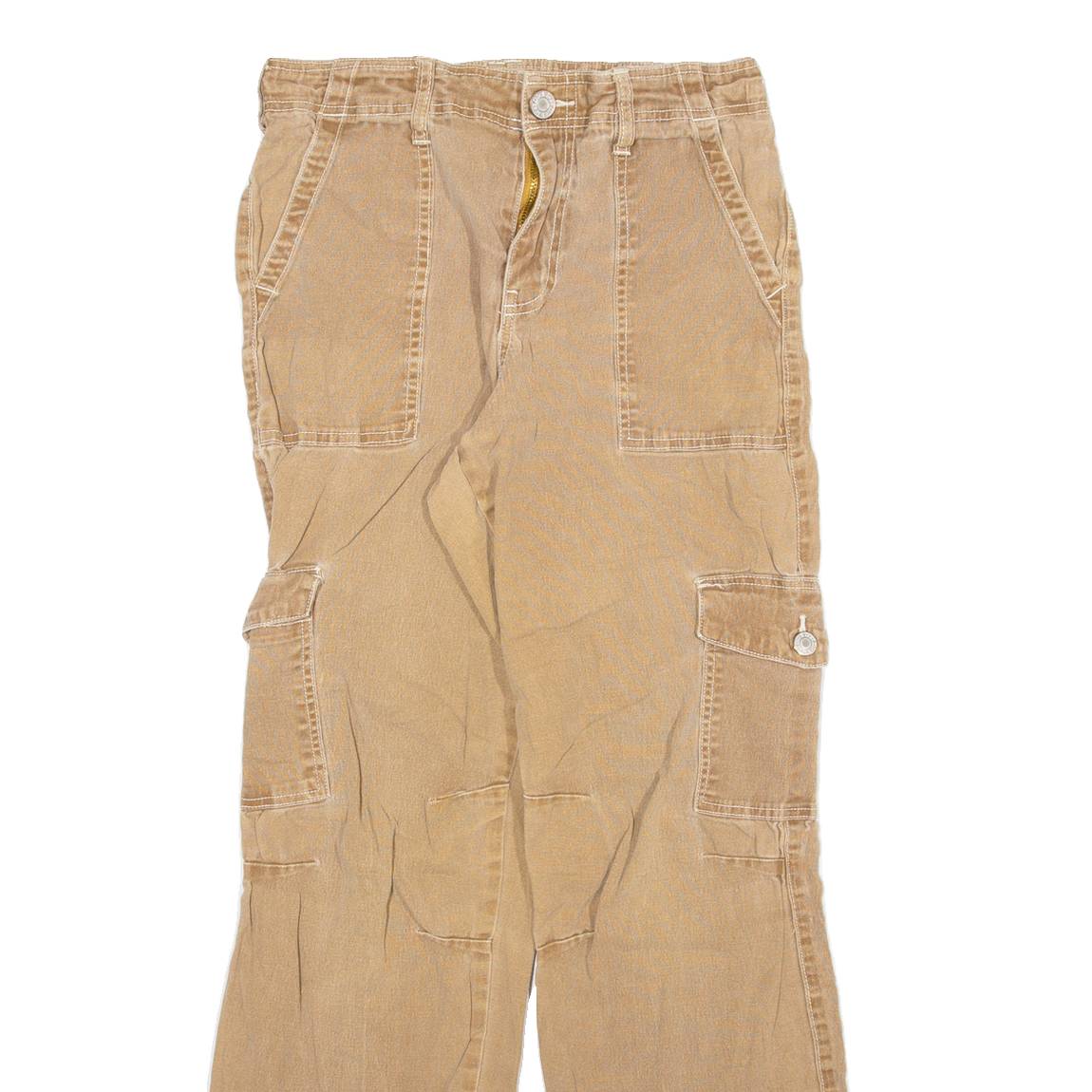 DICKIES Cargo Womens Trousers Beige Regular Straight W29 L28