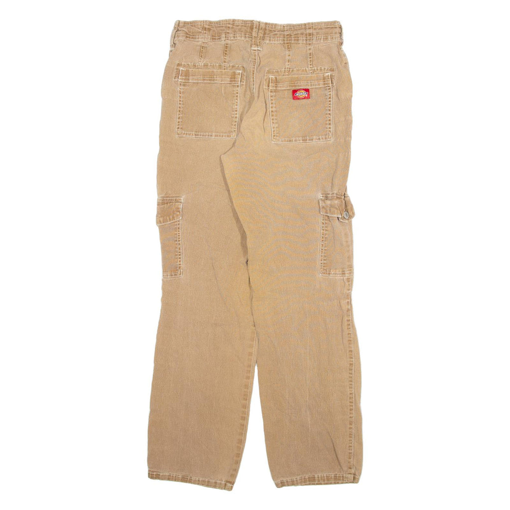 DICKIES Cargo Womens Trousers Beige Regular Straight W29 L28