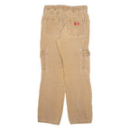 DICKIES Cargo Womens Trousers Beige Regular Straight W29 L28