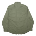 WRANGLER Mens Green Cotton Blend Shirt L Long Sleeve Utility Casual