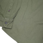 WRANGLER Mens Green Cotton Blend Shirt L Long Sleeve Utility Casual