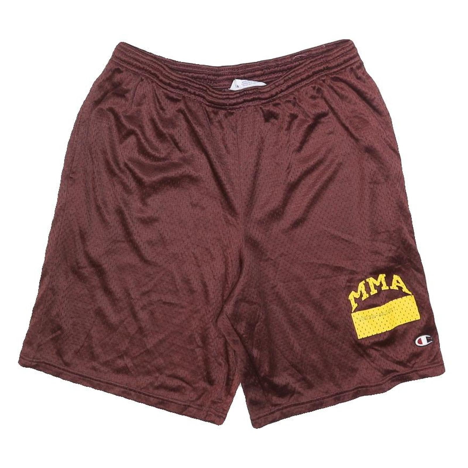 CHAMPION Mens Shorts Maroon M W30 Mesh MMA Logo Casual Athletic
