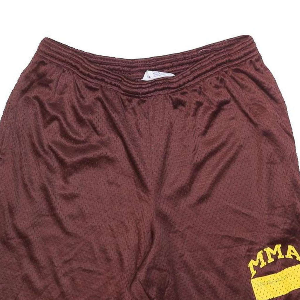 CHAMPION Mens Shorts Maroon M W30 Mesh MMA Logo Casual Athletic