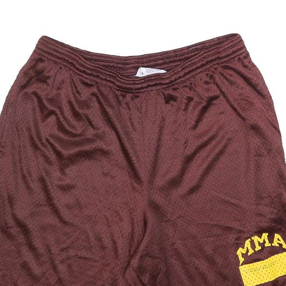 CHAMPION Mens Shorts Maroon M W30 Mesh MMA Logo Casual Athletic