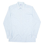TORERO Mens Shirt Blue 90s Spotted Long Sleeve M