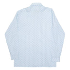 TORERO Mens Shirt Blue 90s Spotted Long Sleeve M