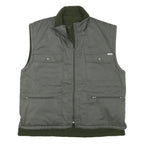 ESSE EMME Mens Grey & Dark Green Zip Jacket L Polyester Blend Pockets Casual