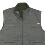 ESSE EMME Mens Grey & Dark Green Zip Jacket L Polyester Blend Pockets Casual
