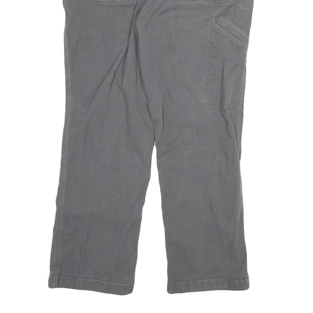 CARHARTT Mens Relaxed Cotton Blend Grey Trousers W34 L30 Workwear Zip Closure