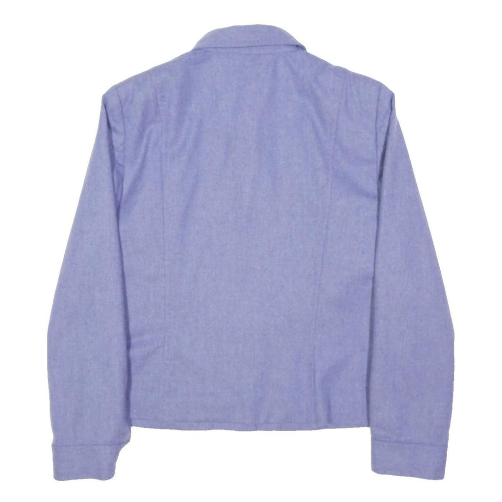 PENDLETON Womens Blue Wool Jacket UK 10 Classic Fit Button Closure Plain