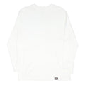 DICKIES Mens White Long Sleeve Crew Neck Cotton Blend T-Shirt XL Pocket