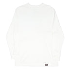 DICKIES Mens White Long Sleeve Crew Neck Cotton Blend T-Shirt XL Pocket