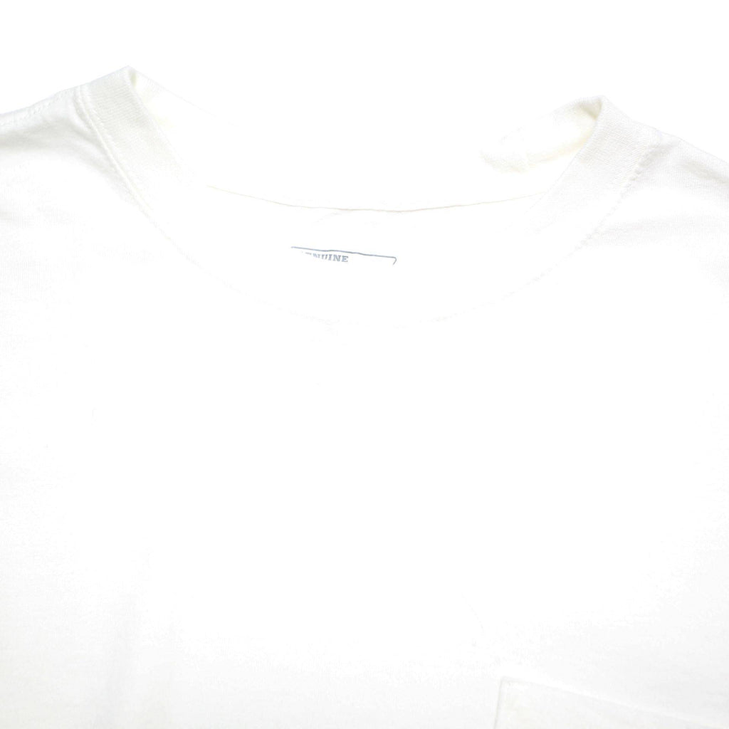 DICKIES Mens White Long Sleeve Crew Neck Cotton Blend T-Shirt XL Pocket