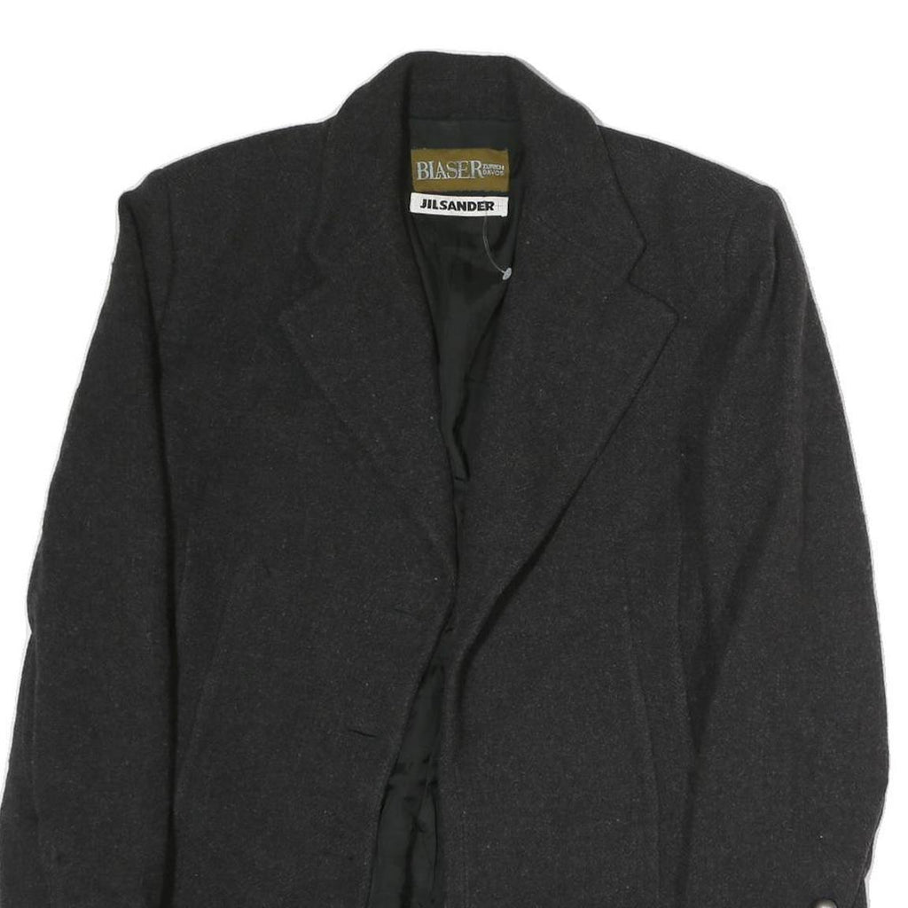 BLASER Womens Black Wool Classic Jacket M Button Closure Plain Stylish