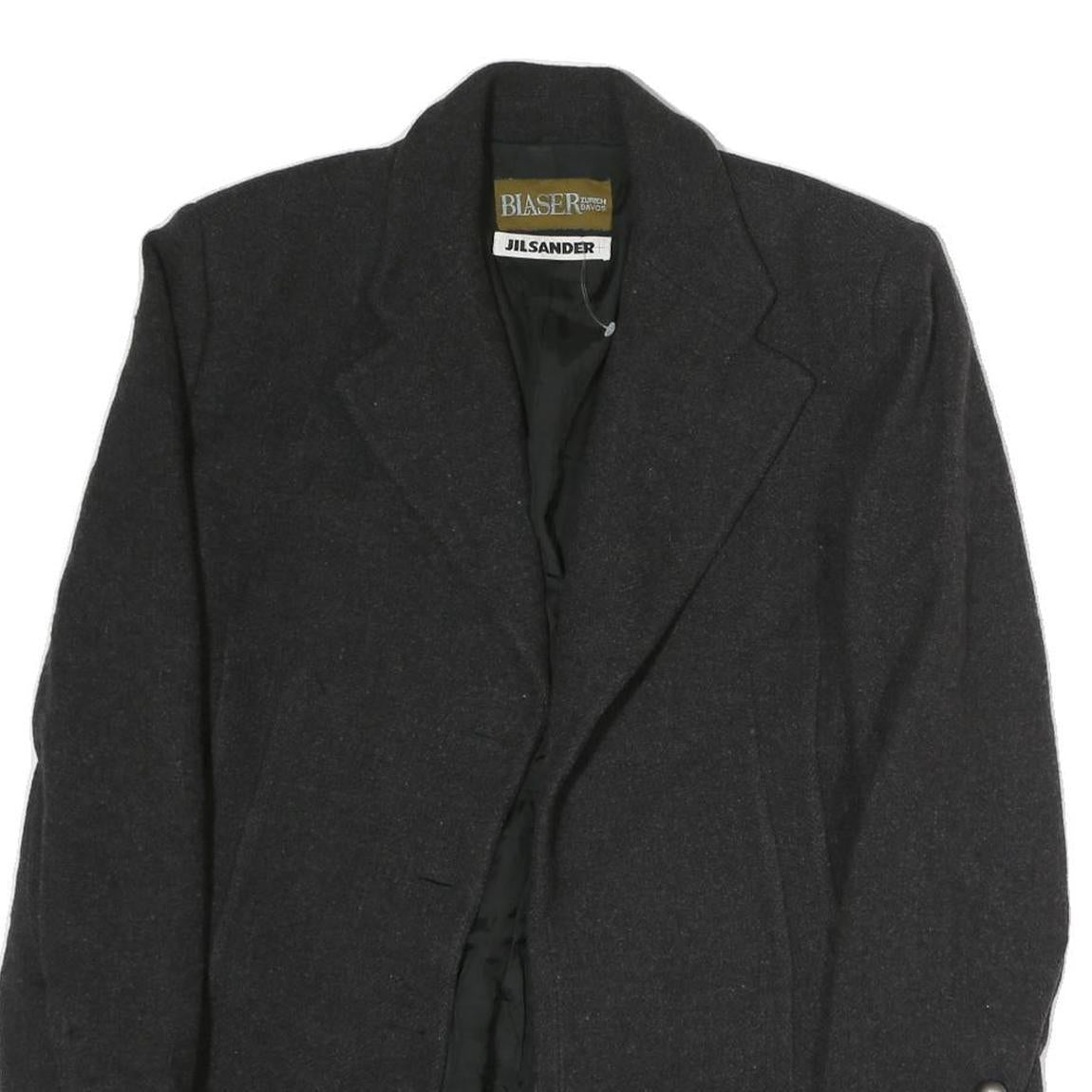 BLASER Womens Black Wool Classic Jacket M Button Closure Plain Stylish