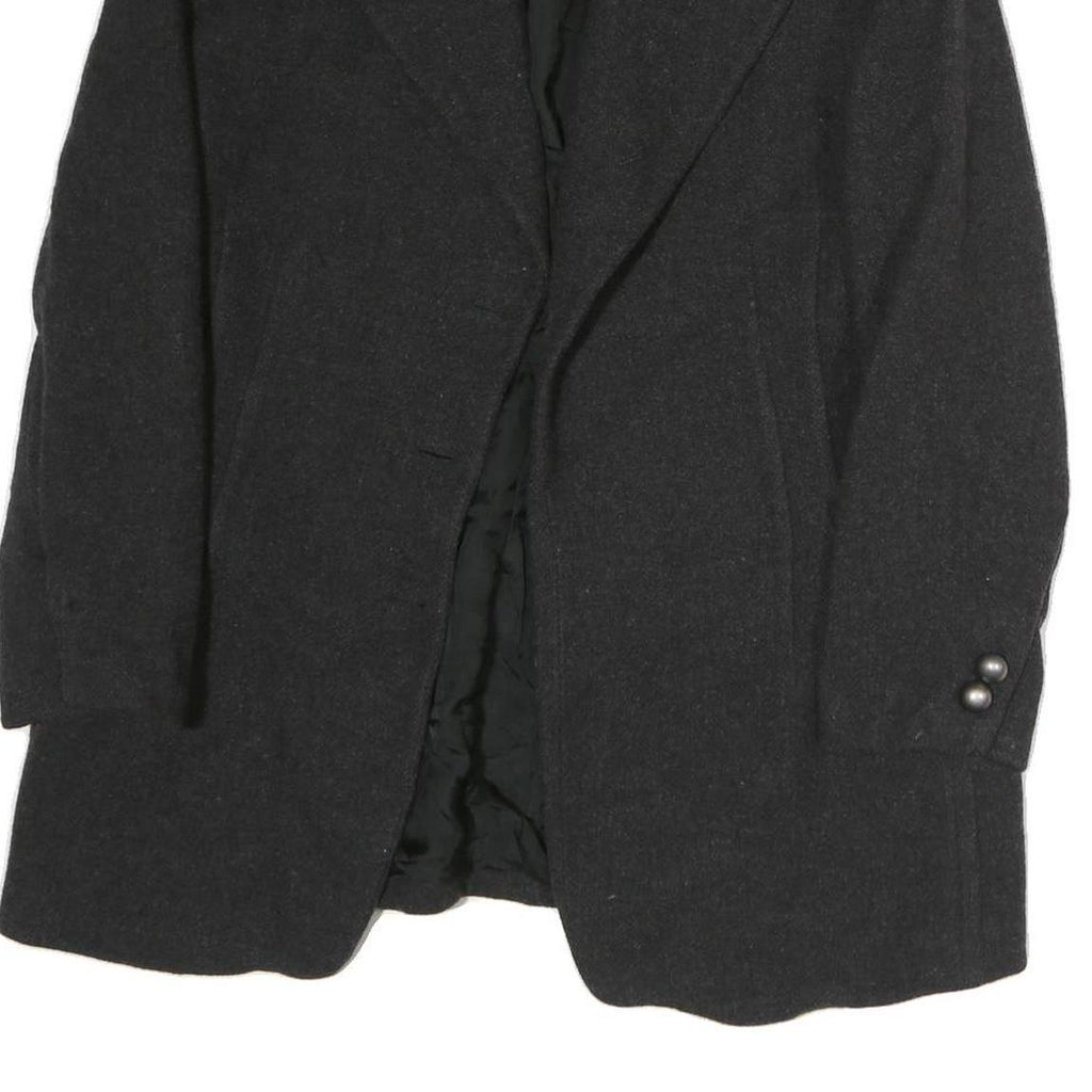BLASER Womens Black Wool Classic Jacket M Button Closure Plain Stylish