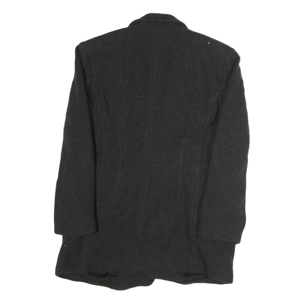 BLASER Womens Black Wool Classic Jacket M Button Closure Plain Stylish