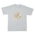 DISNEY Mens Grey Cotton Blend Graphic T-Shirt M Short Sleeve Crew Neck