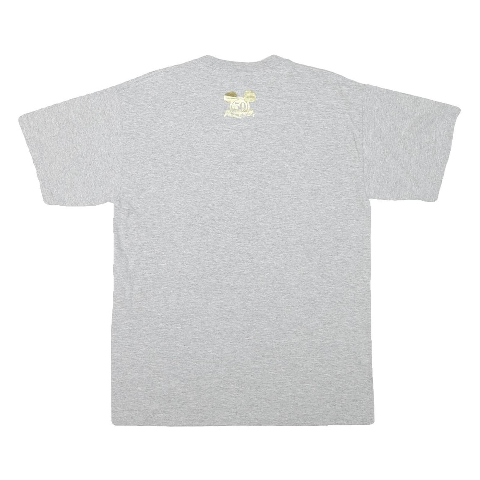 DISNEY Mens Grey Cotton Blend Graphic T-Shirt M Short Sleeve Crew Neck