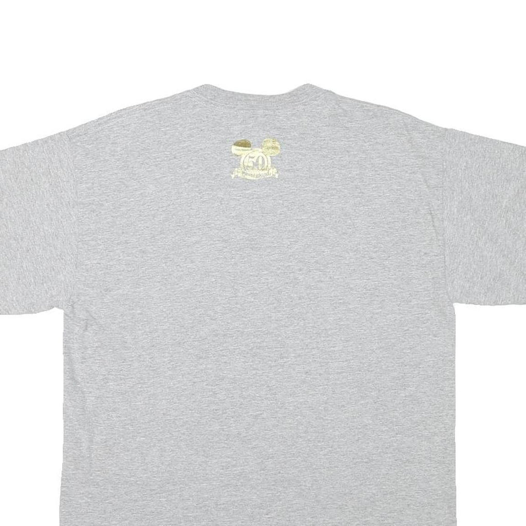 DISNEY Mens Grey Cotton Blend Graphic T-Shirt M Short Sleeve Crew Neck