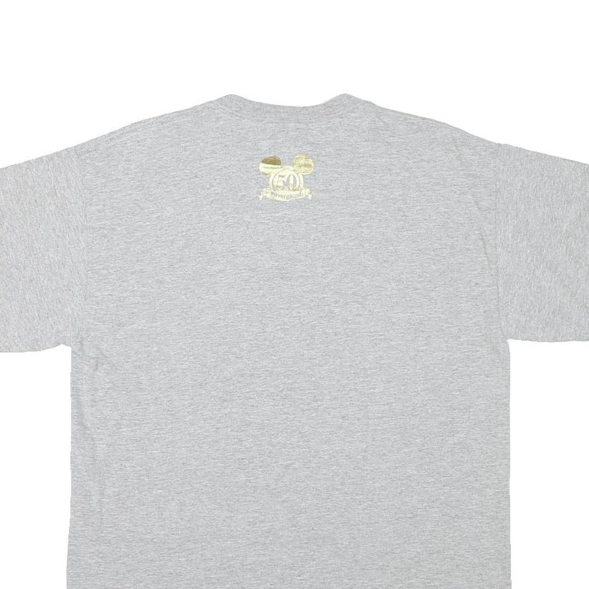 DISNEY Mens Grey Cotton Blend Graphic T-Shirt M Short Sleeve Crew Neck