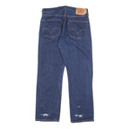 LEVI'S 501 Mens Jeans Blue Regular Straight Denim Medium W33 L30 Classic Button