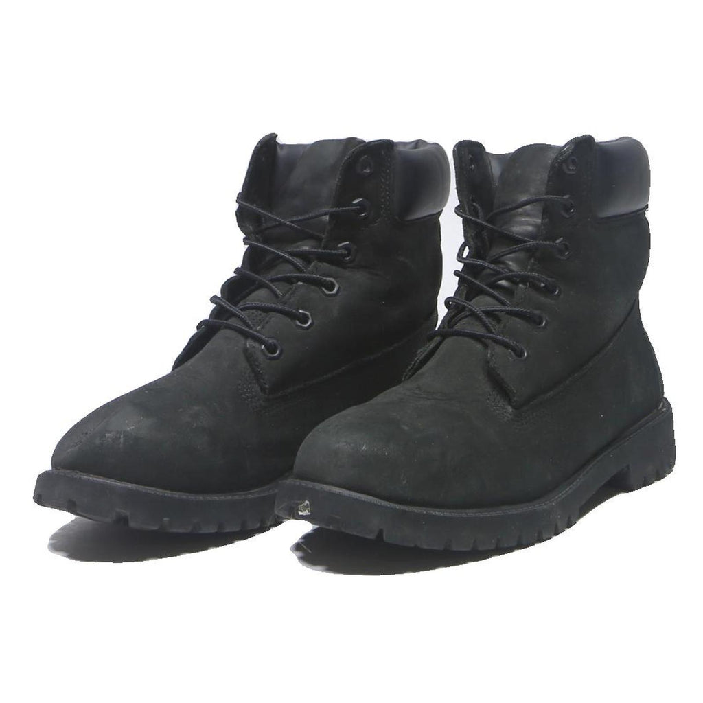 TIMBERLAND Womens Black Leather Lace-Up Ankle Boots UK 6.5 Durable Outdoor