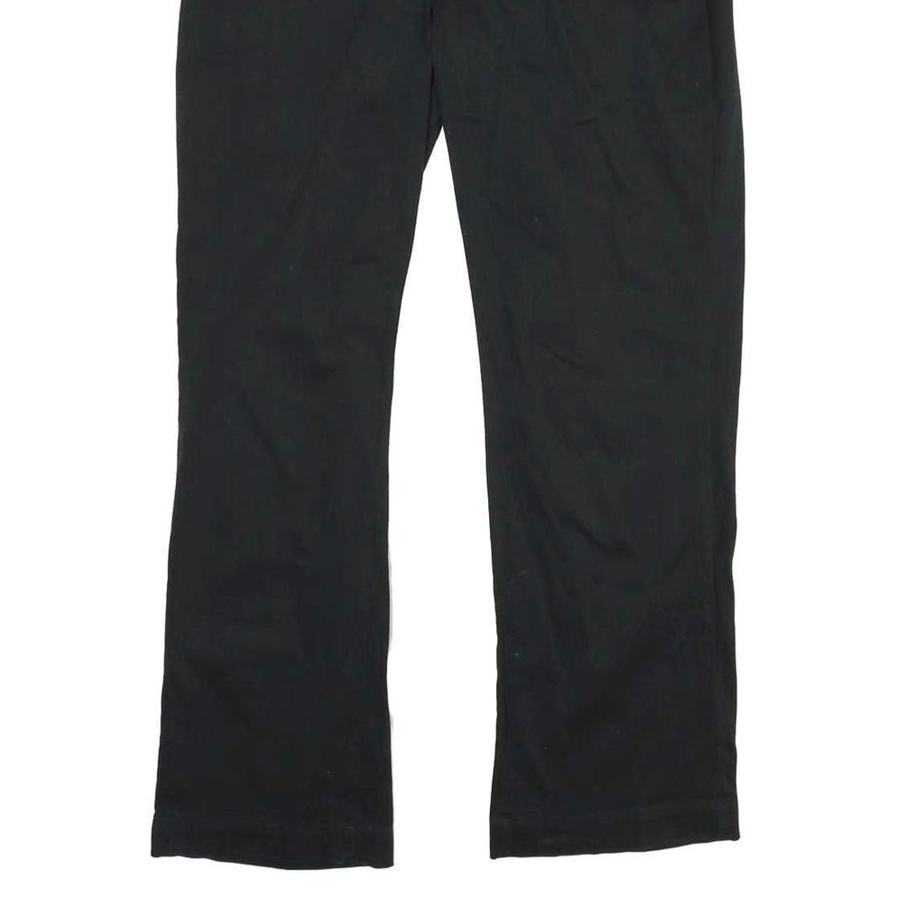 LEE Womens Cotton Blend Black Regular Fit Straight Leg Trousers W34 L30