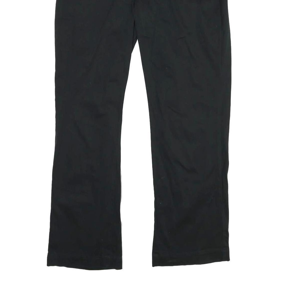 LEE Womens Cotton Blend Black Regular Fit Straight Leg Trousers W34 L30