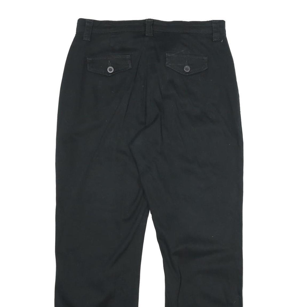 LEE Womens Cotton Blend Black Regular Fit Straight Leg Trousers W34 L30