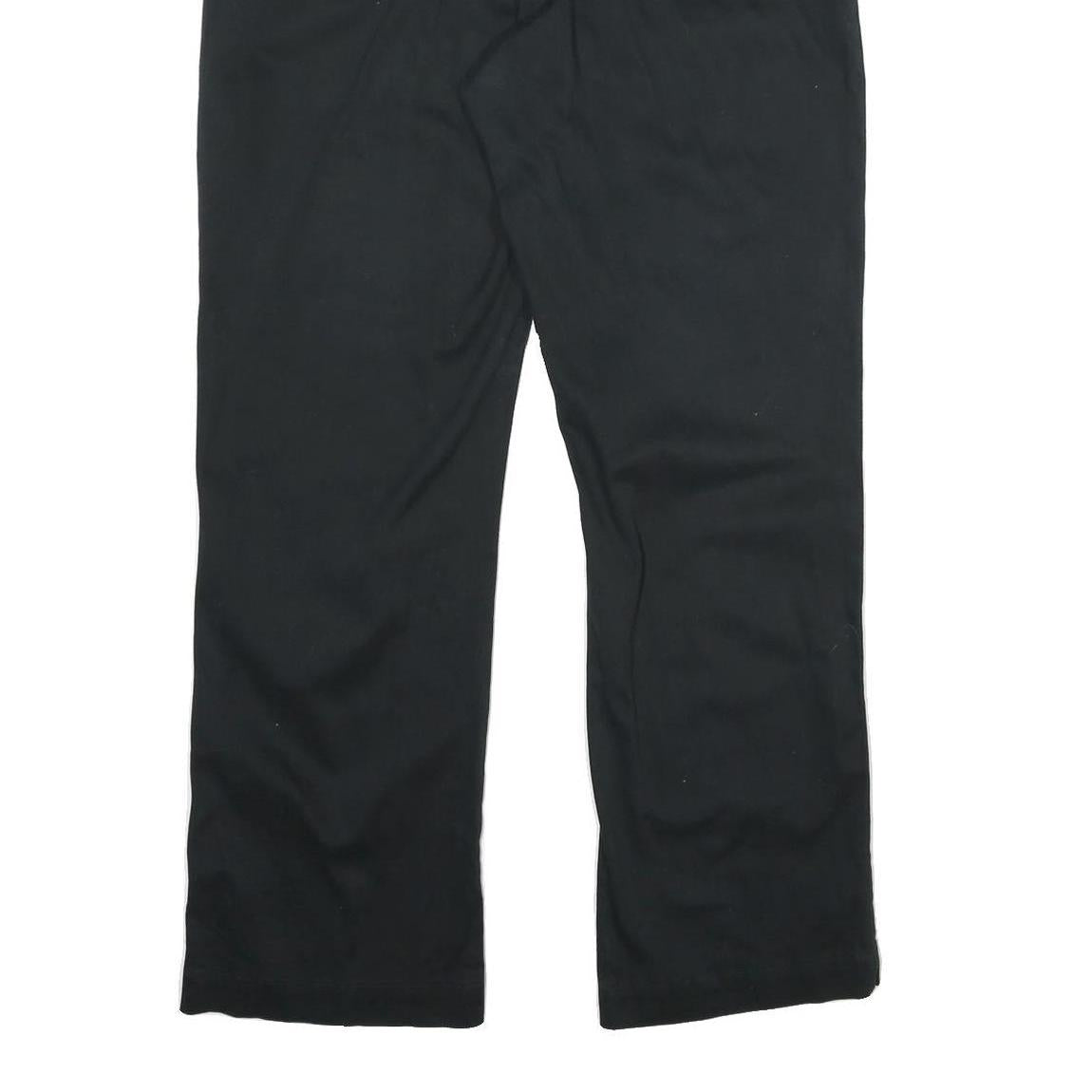 LEE Womens Cotton Blend Black Regular Fit Straight Leg Trousers W34 L30