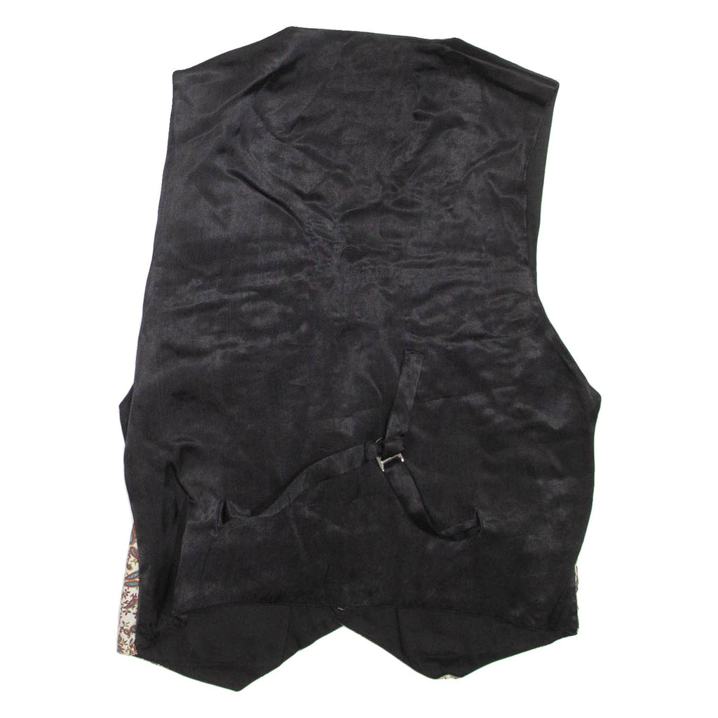 Mens Waistcoat Black Paisley S