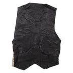 Mens Waistcoat Black Paisley S